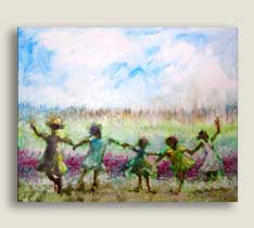 Joyful Dance Spring 16x20 Canvas